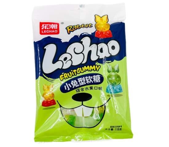 Жевательный мармелад LECHAO "RABBIT" с фруктовым вкусом, 118 г