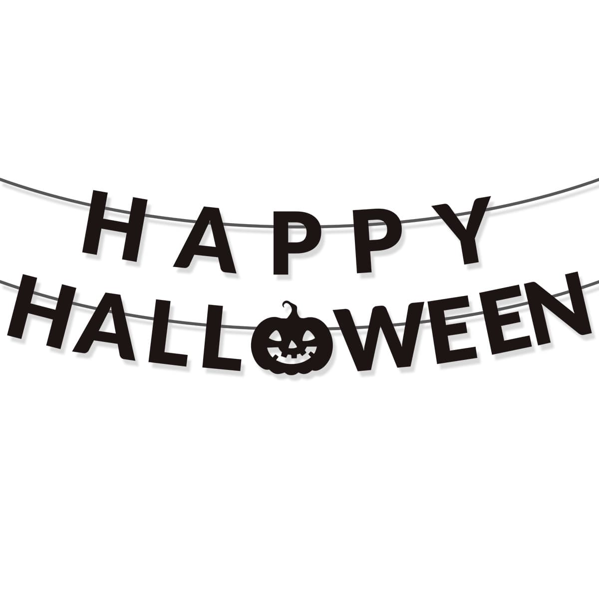 Гирлянда "Happy Halloween" черная
