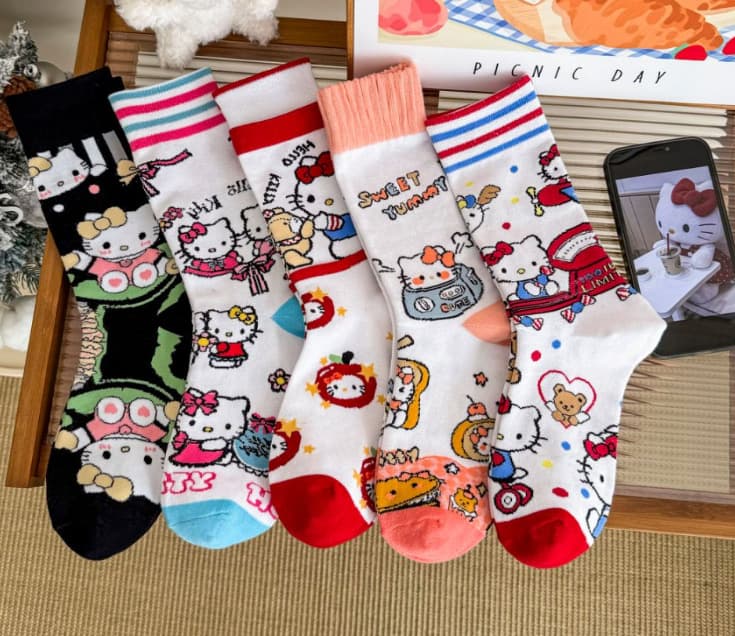 Носочки "Hello kitty" микс