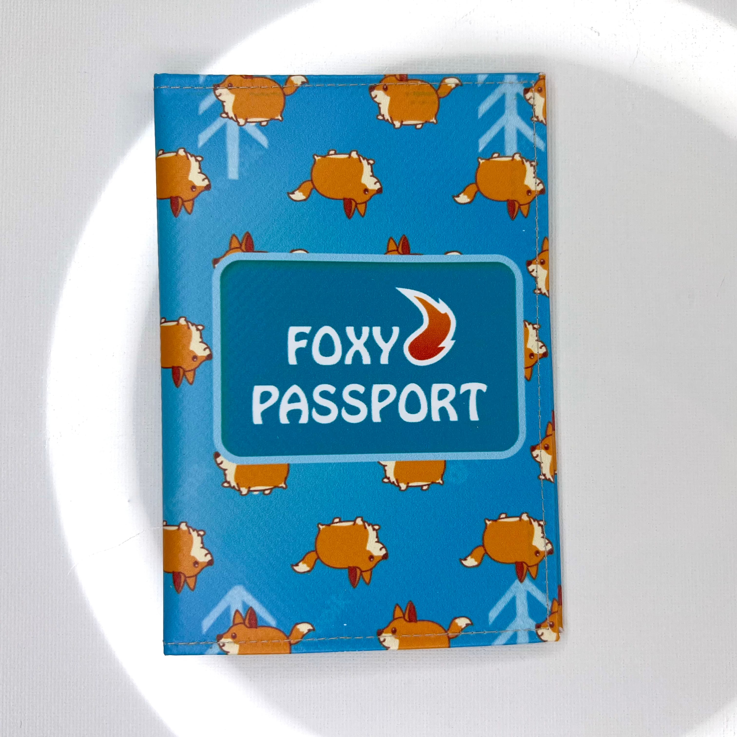 Обложка для паспорта "Foxy Passport" (голубая)