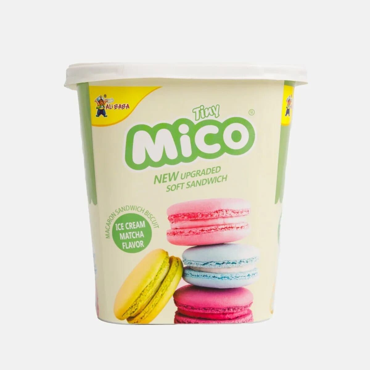 Печенье Tiny Mico Macaron Sandwich Ice Cream Matcha 88гр