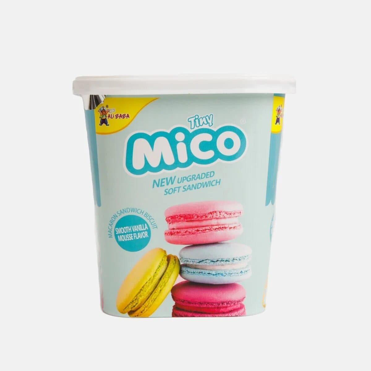 Печенье Tiny Mico Macaron Sandwich Smooth Vanilla Moosse 88гр