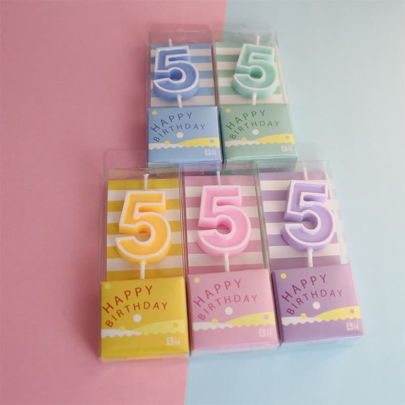 Свеча "Happy Birthday" цифра 5