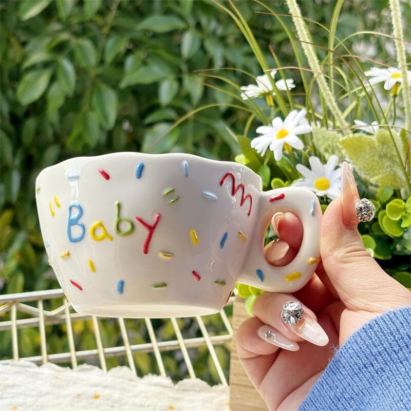 Кружка белая "Baby" конфети