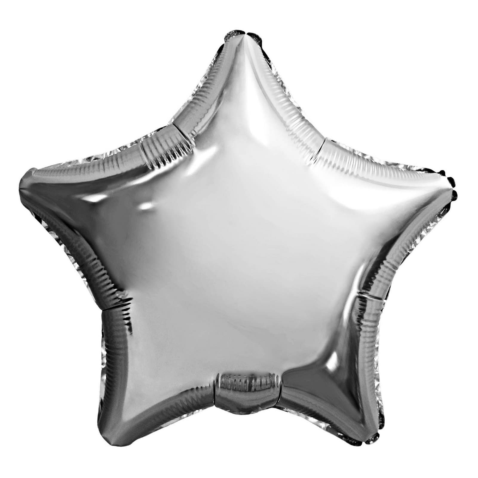 Шар фольгированный 19", звезда, цвет серебро