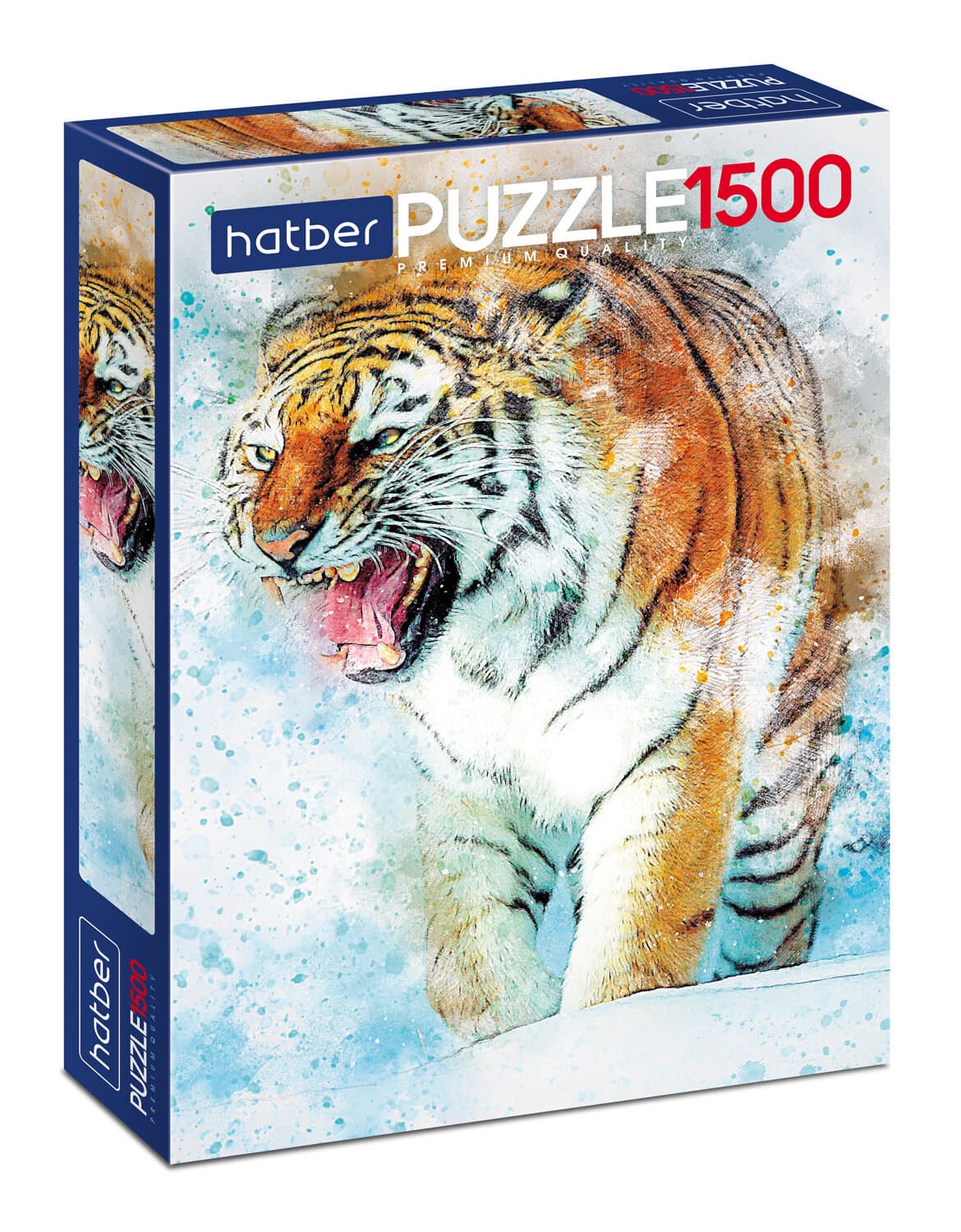Пазлы 1500 элементов 58*83см -Ярость тигра- 1500ПЗ1_26205 Hatber Premium