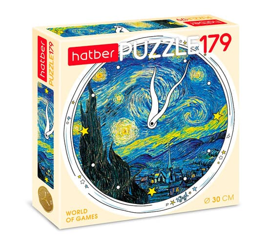 Пазлы круглые 179 элементов d=300мм -1Gogh- 179ПЗк4_28215 Hatber