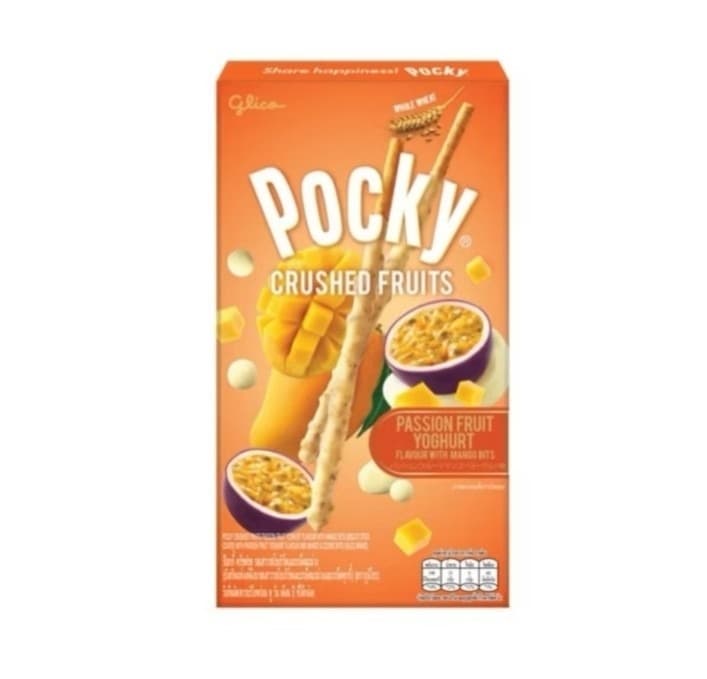 Бисквитные палочки Glico Pocky Crushed Fruits со вкусом йогурта из маракуйи и кусочками манго, 38г