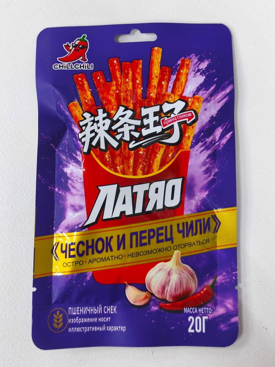 Соевое Мясо Латяо Чеснок и перец чили 18г