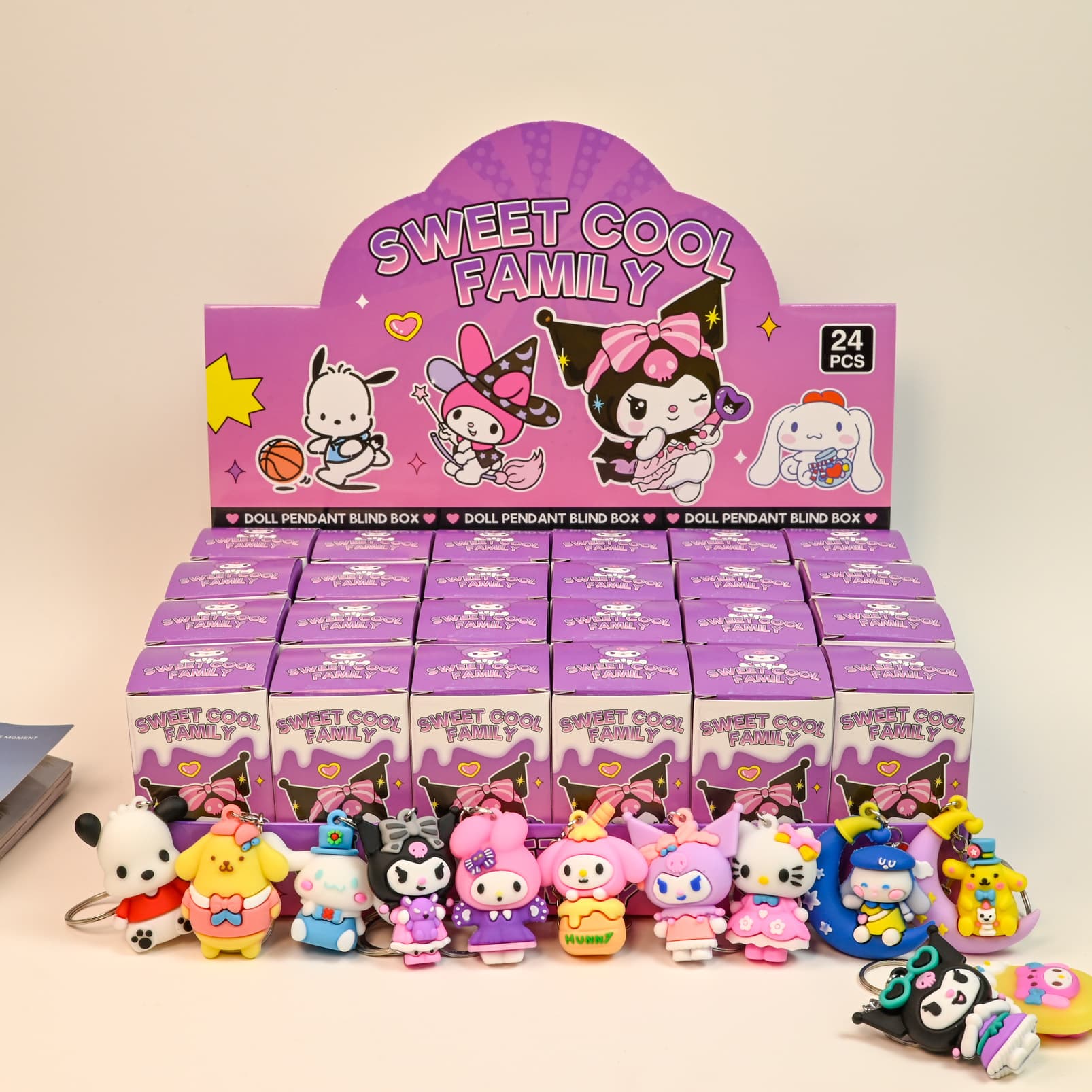 Брелок резиновый "Hello Kitty" микс 2