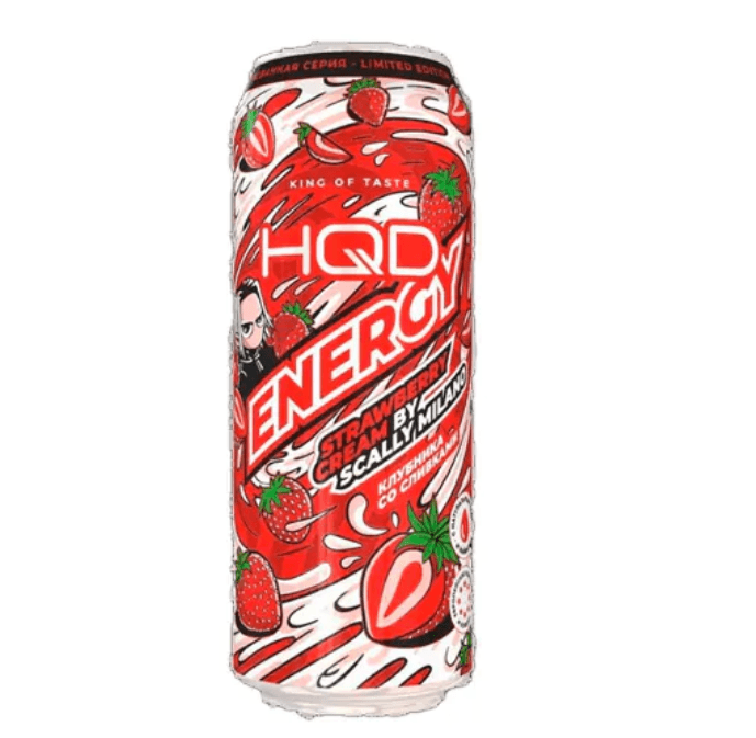 Энергетический напиток HQD Energy Strawberry Cream By Scally Milano, 450 мл