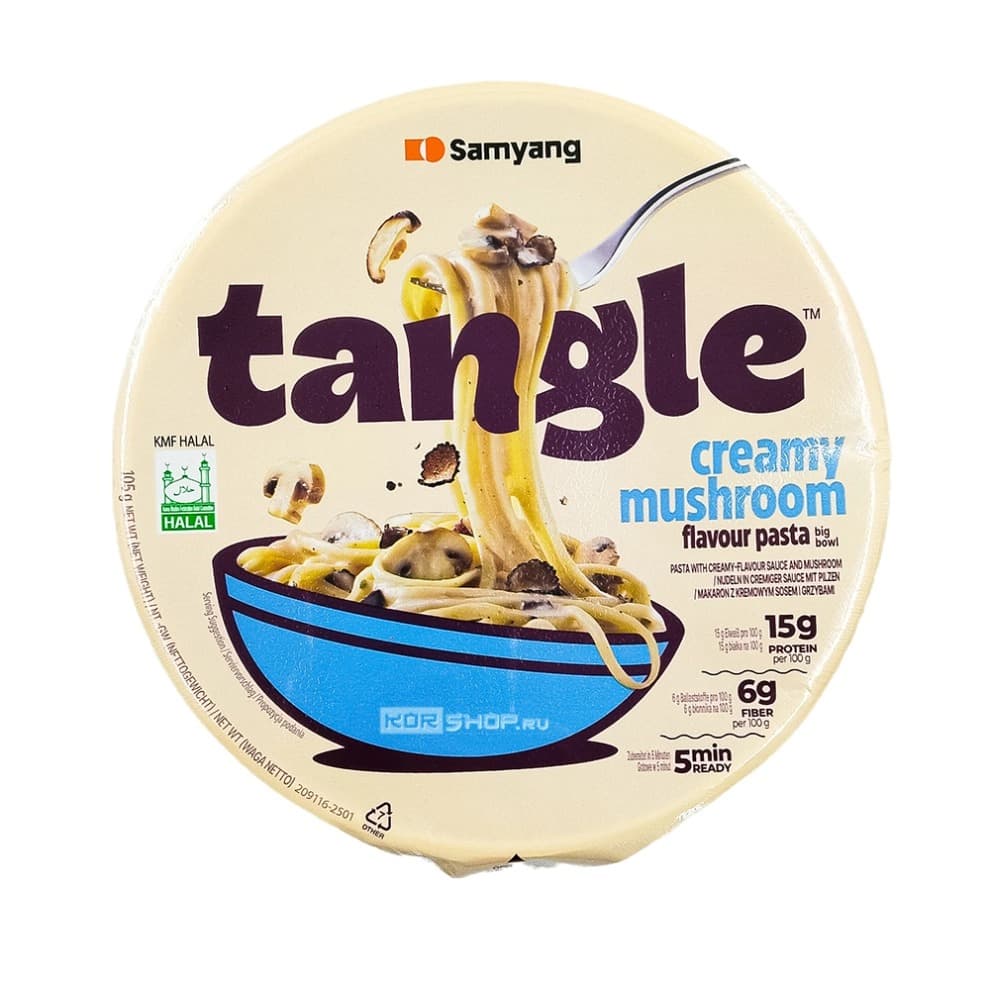Лапша Samyang TANGLE Creamy Mushroom Flavour Pasta в чашке 105гр