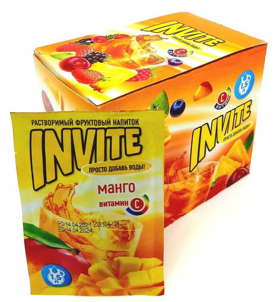Растворимый напиток Invite Манго 9гр