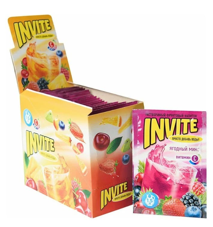 Растворимый напиток Invite Ягодный микс 9гр