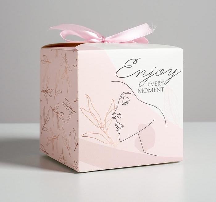 Коробка складная «Enjoy», 12 × 12 × 12 см