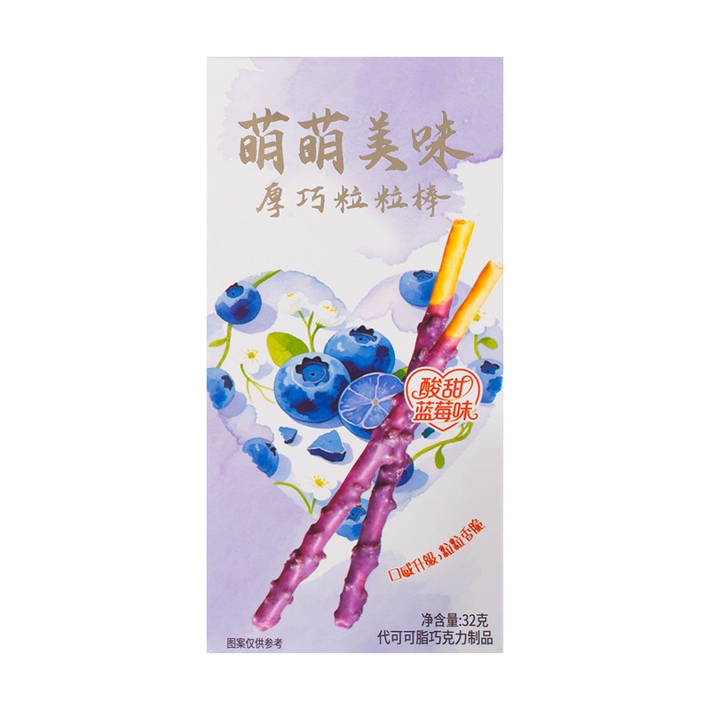 Бисквитные палочки Mengmeng со вкусом голубики, 32г