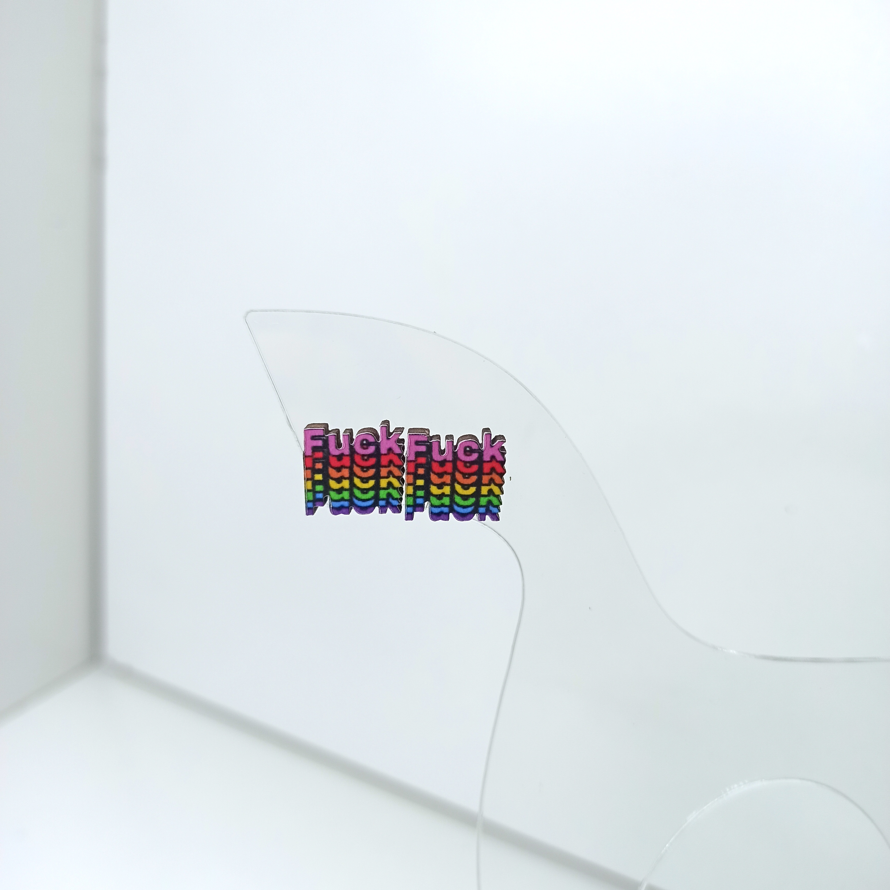 Серьги деревянные "Fuck"