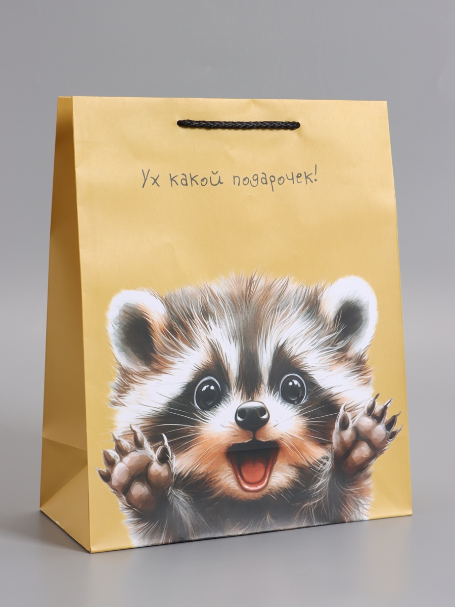 Пакет подарочный ламинированный «Ух! Какой подарочек!», 26×12×32 см