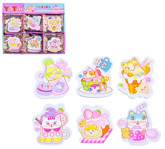 Ластик 3,8*4,2*0,6см "Cat"