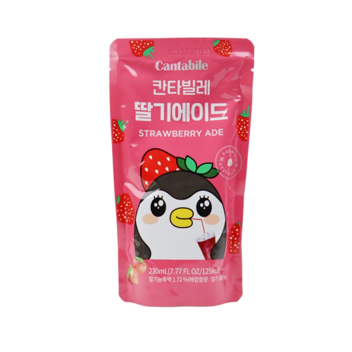 Напиток Cantabile Strawberry Ade со вкусом клубники, 230 мл