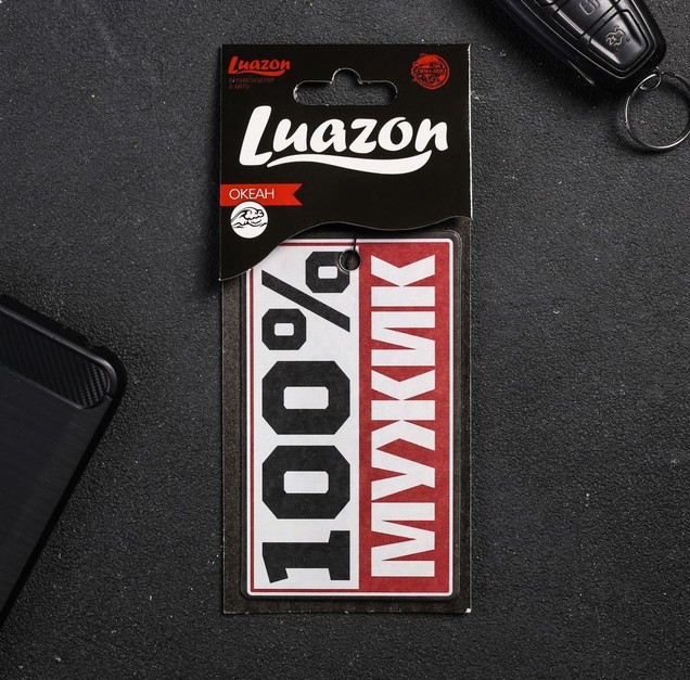 Ароматизатор в авто «100% мужик», аромат: океан