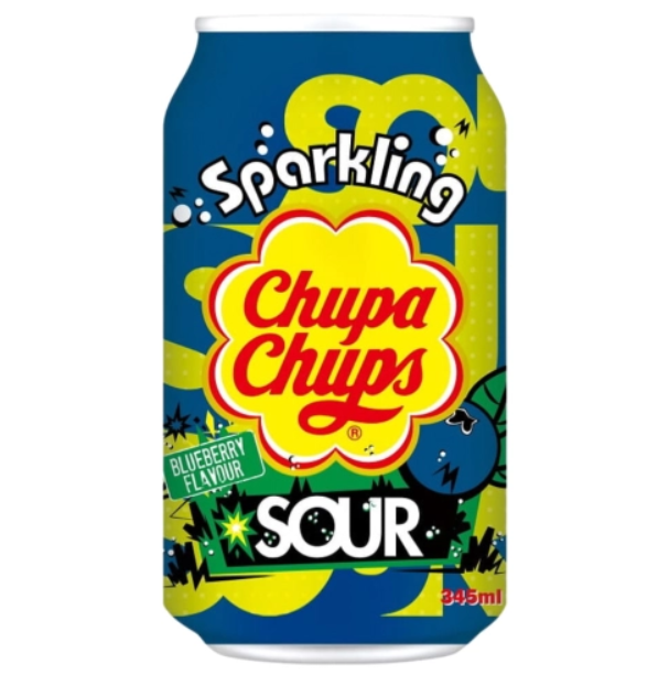 Газ.напиток Chupa Chups Sour Blueberry  ж/б 345мл