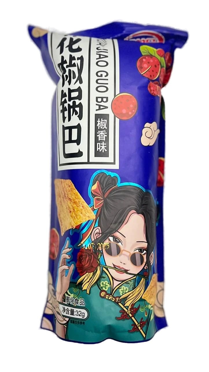 Рисовые чипсы Hao Di Xiong с ароматом Душистого перца 32г