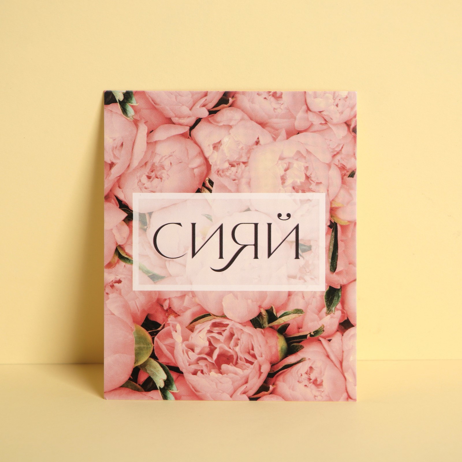 Открытка инстаграм «Сияй», цветы, 8.8×10.7 см