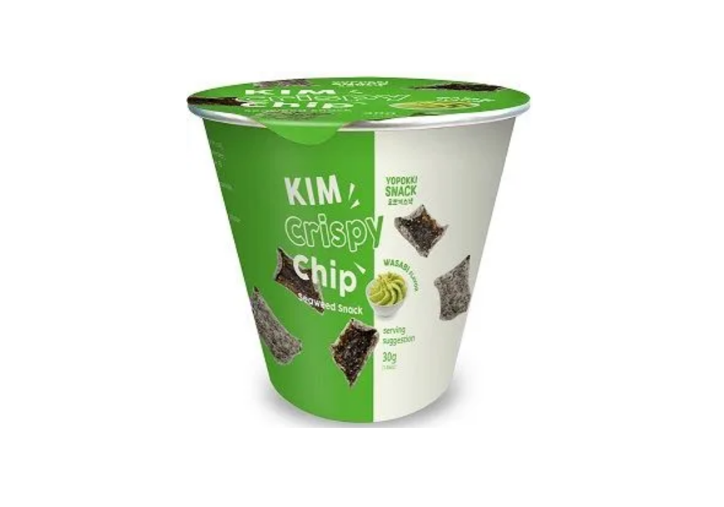 Чипсы из морской капусты Kim Crispy Chip Yopokki Wasabi со вкусом васаби, 30 г