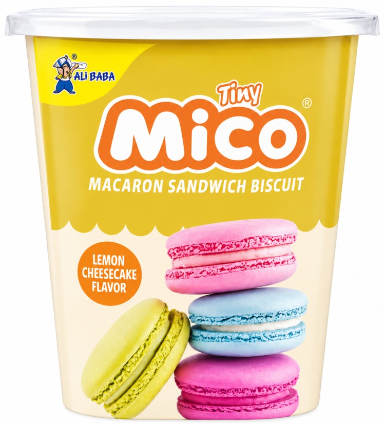Печенье Tiny Mico Macaron Sandwich Lemon Cheesecake   88гр