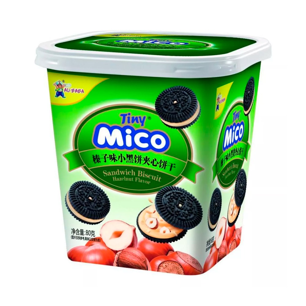 Печенье Tiny Mico Sandwich Biscuit Hazelnut   80гр