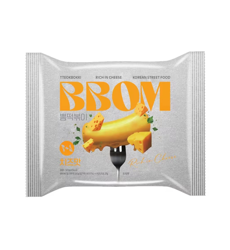 Рисовые палочки BBOM Tteokbokki Rich in Cheese   147гр