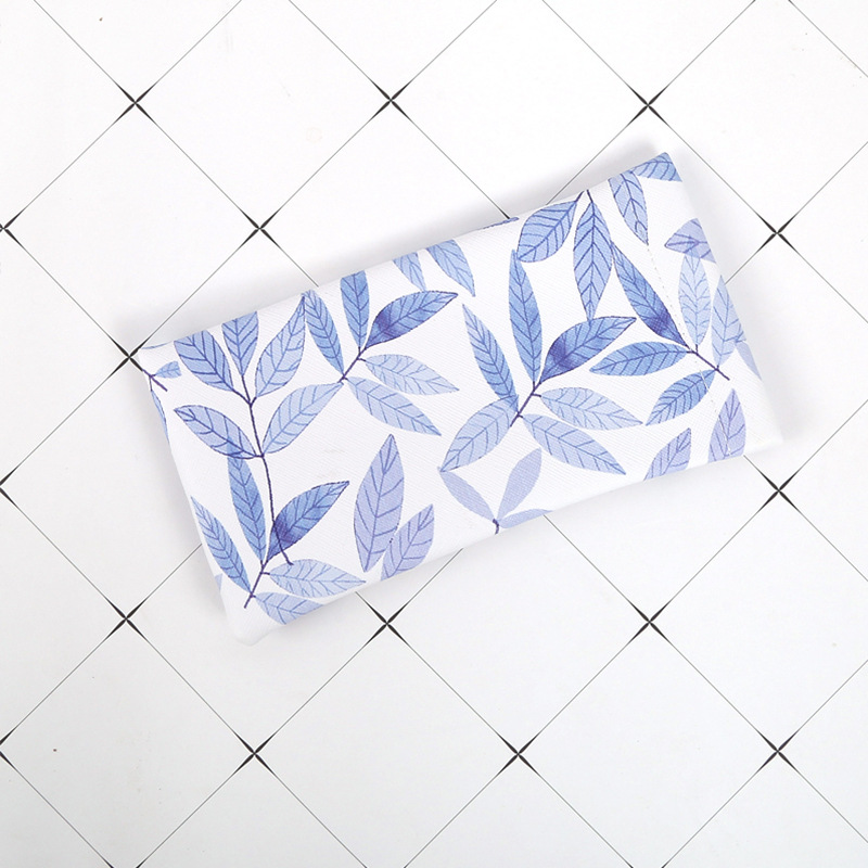 Чехол для очков мягкий "Фиолетовые листики"