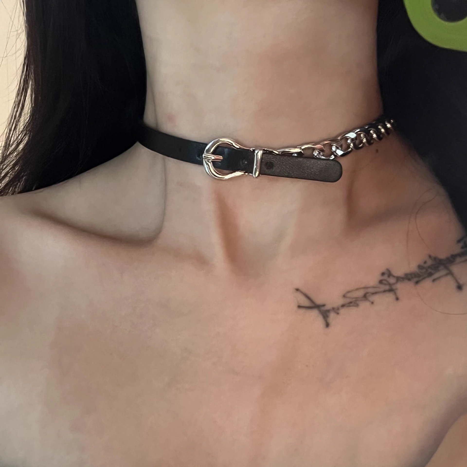Чокер "Ремень и цепь"