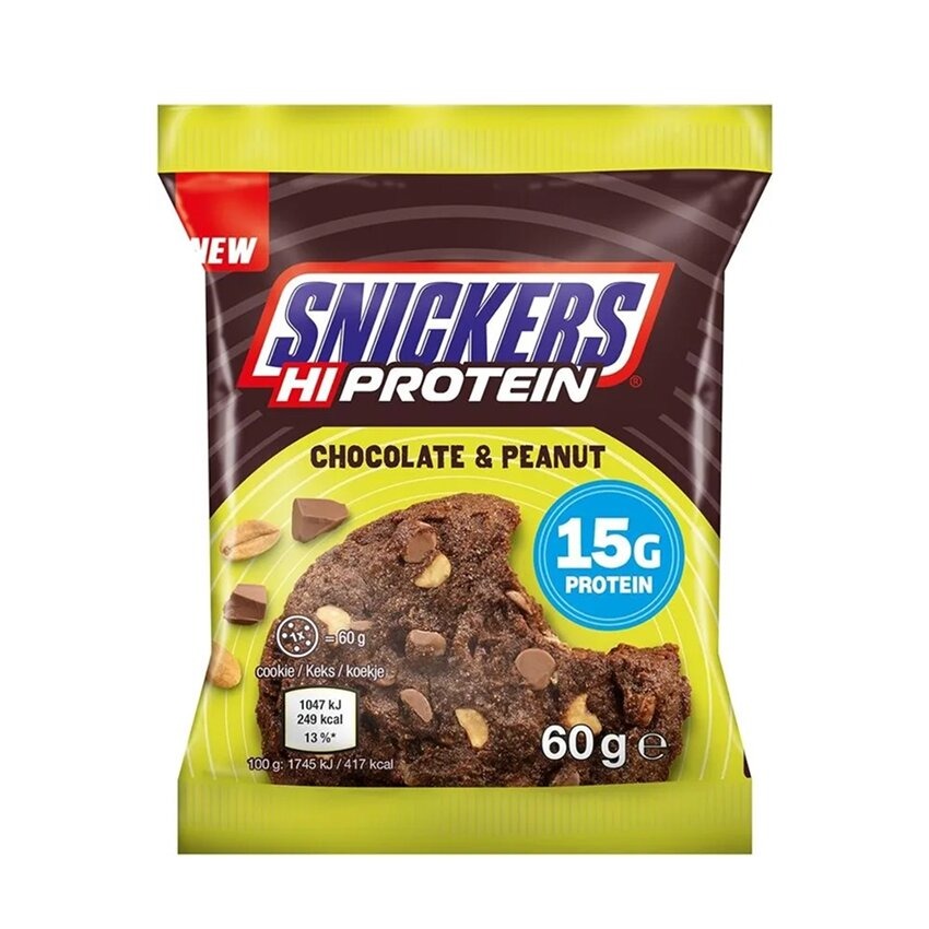 Печенье Snickers протеиновое Chocolate&Peanut   60гр