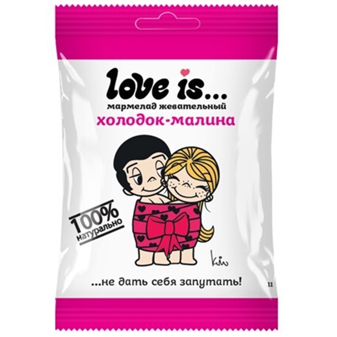 Жевательный мармелад Love Is со вкусом холодок-малина, 20 г