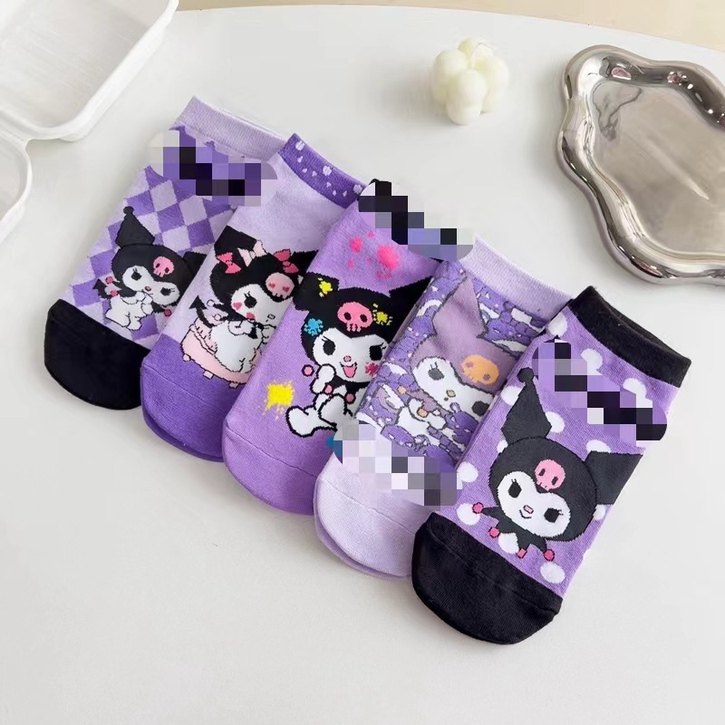 Носочки "Kuromi" короткие фиолетовые
