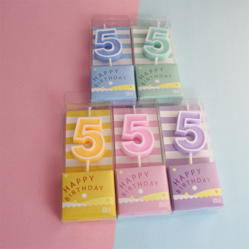 Свеча "Happy Birthday" цифра 5