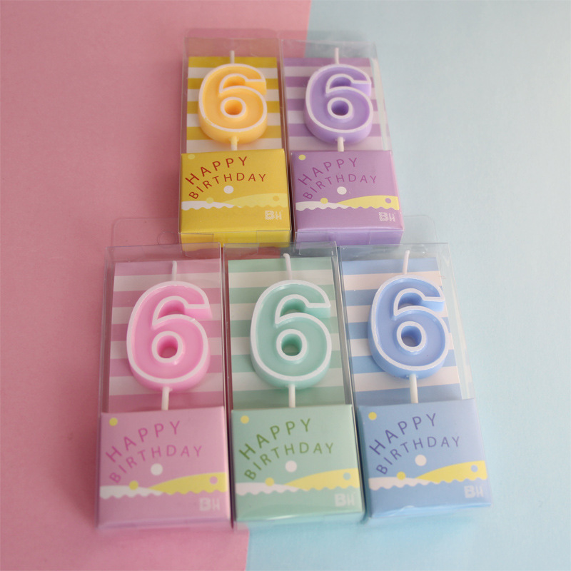 Свеча "Happy Birthday" цифра 6