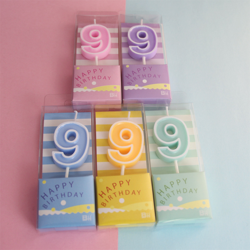 Свеча "Happy Birthday" цифра 9