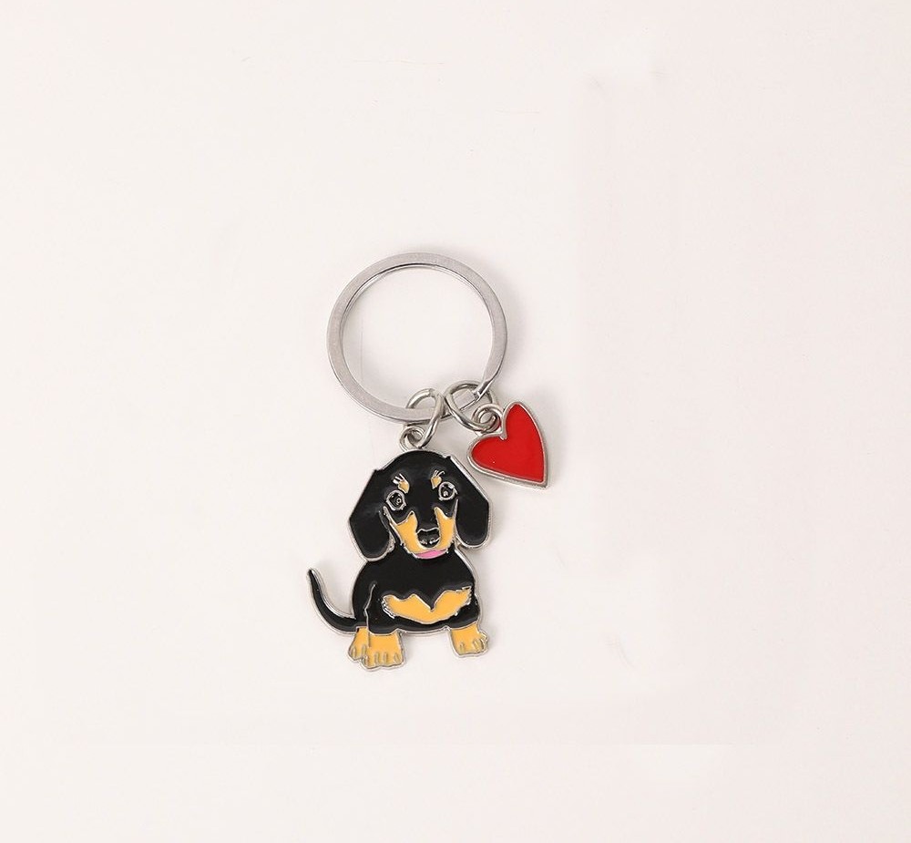 Брелок "Такса и сердечко"