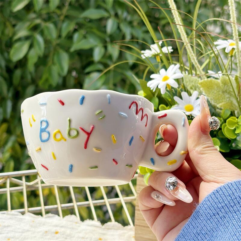 Кружка белая "Baby" конфети