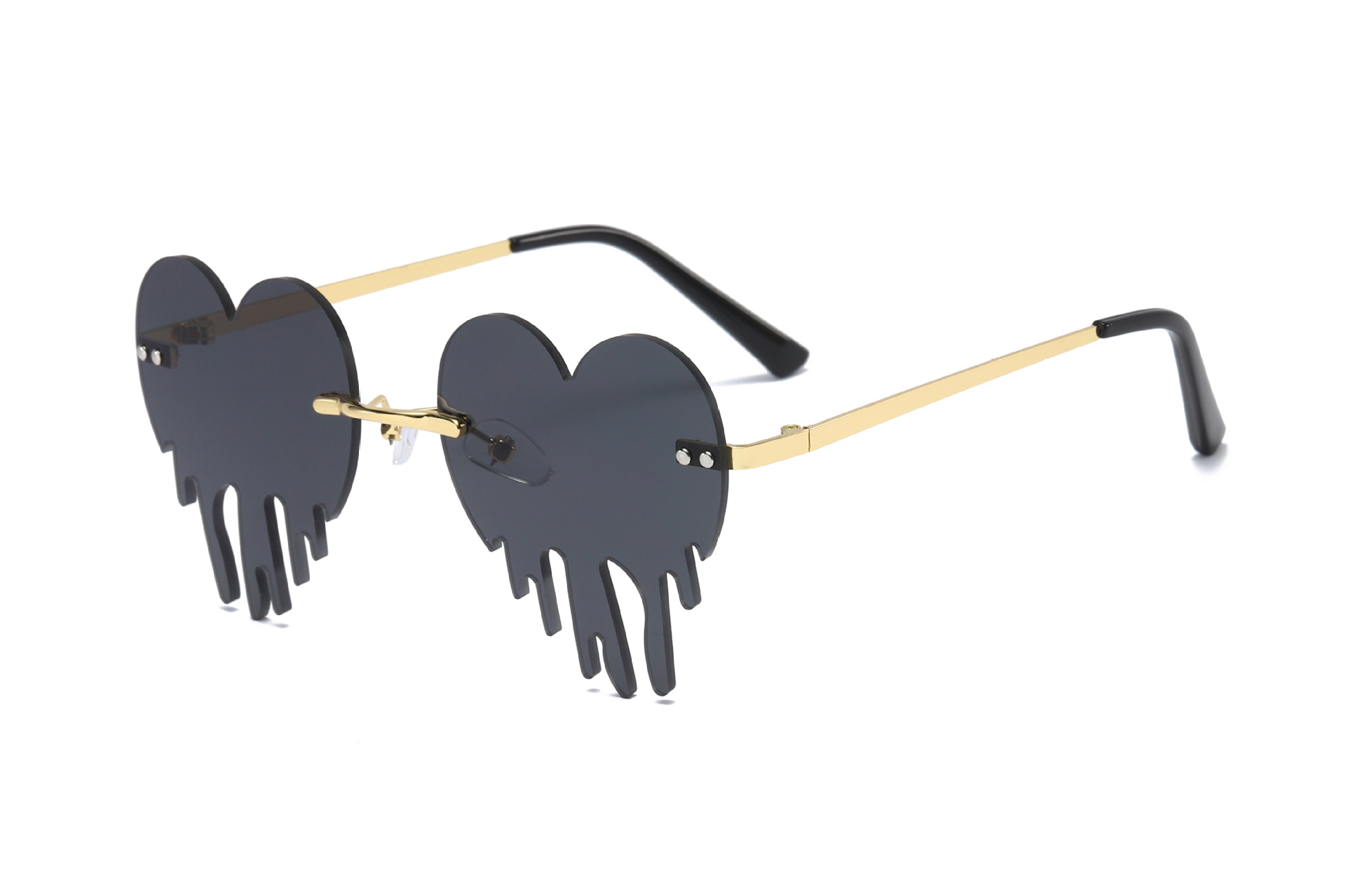 Очки "Сердце" (стекающее) черные