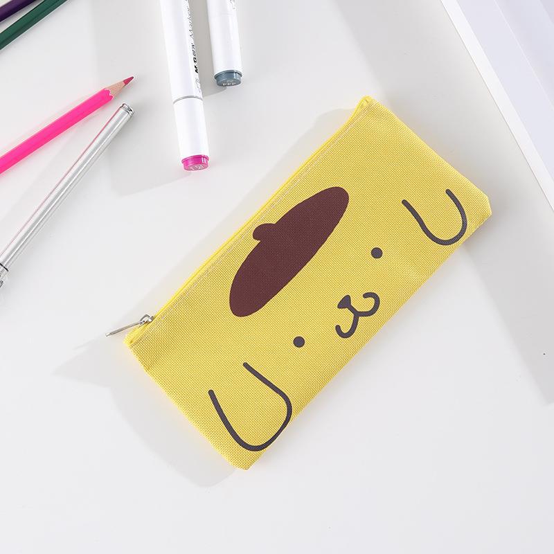 Пенал тканевый узкий желтый "Pompompurin"