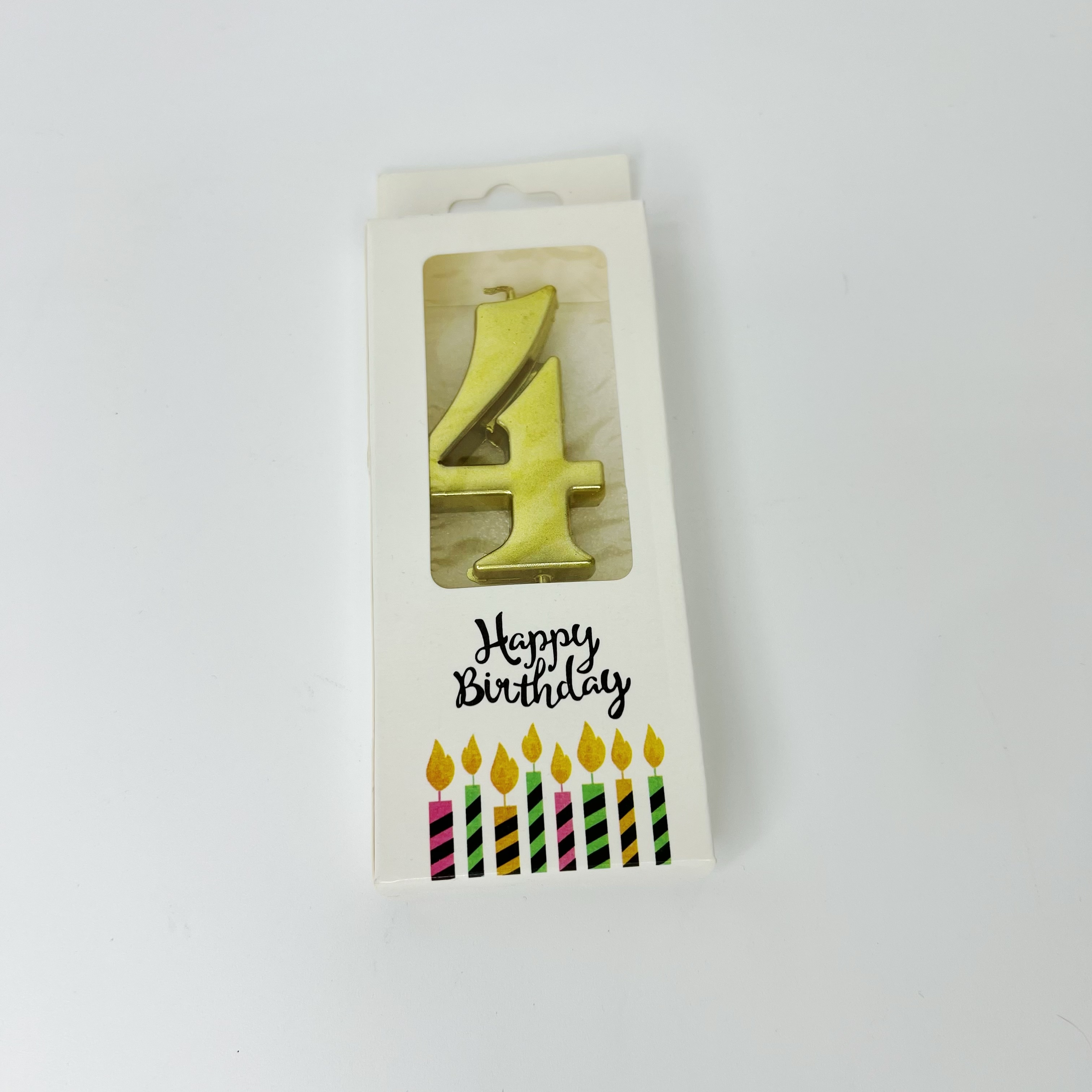 Свеча 4 happy birthday