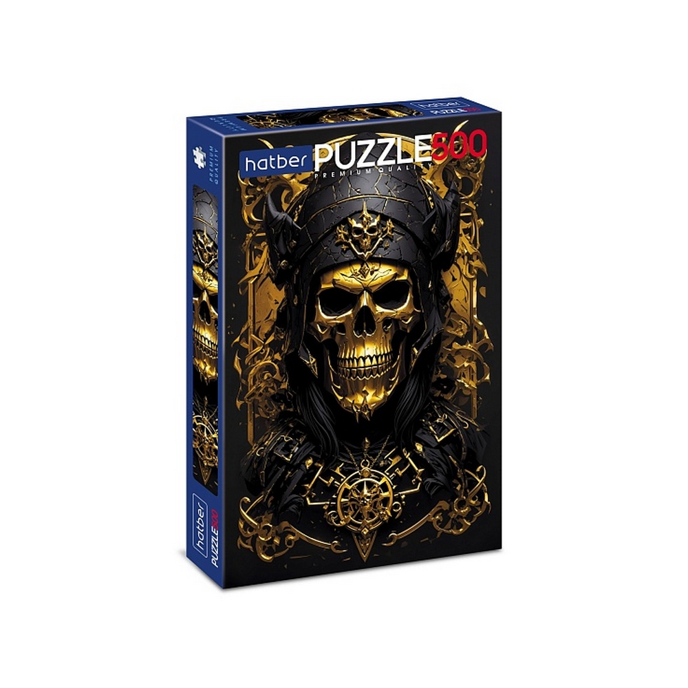 Пазлы 500 элементов 33*48см -Gold skull- 500ПЗ2_30998 Hatber Premium