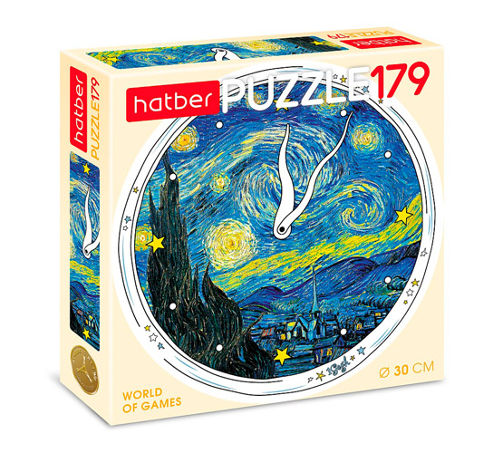 Пазлы круглые 179 элементов d=300мм -1Gogh- 179ПЗк4_28215 Hatber
