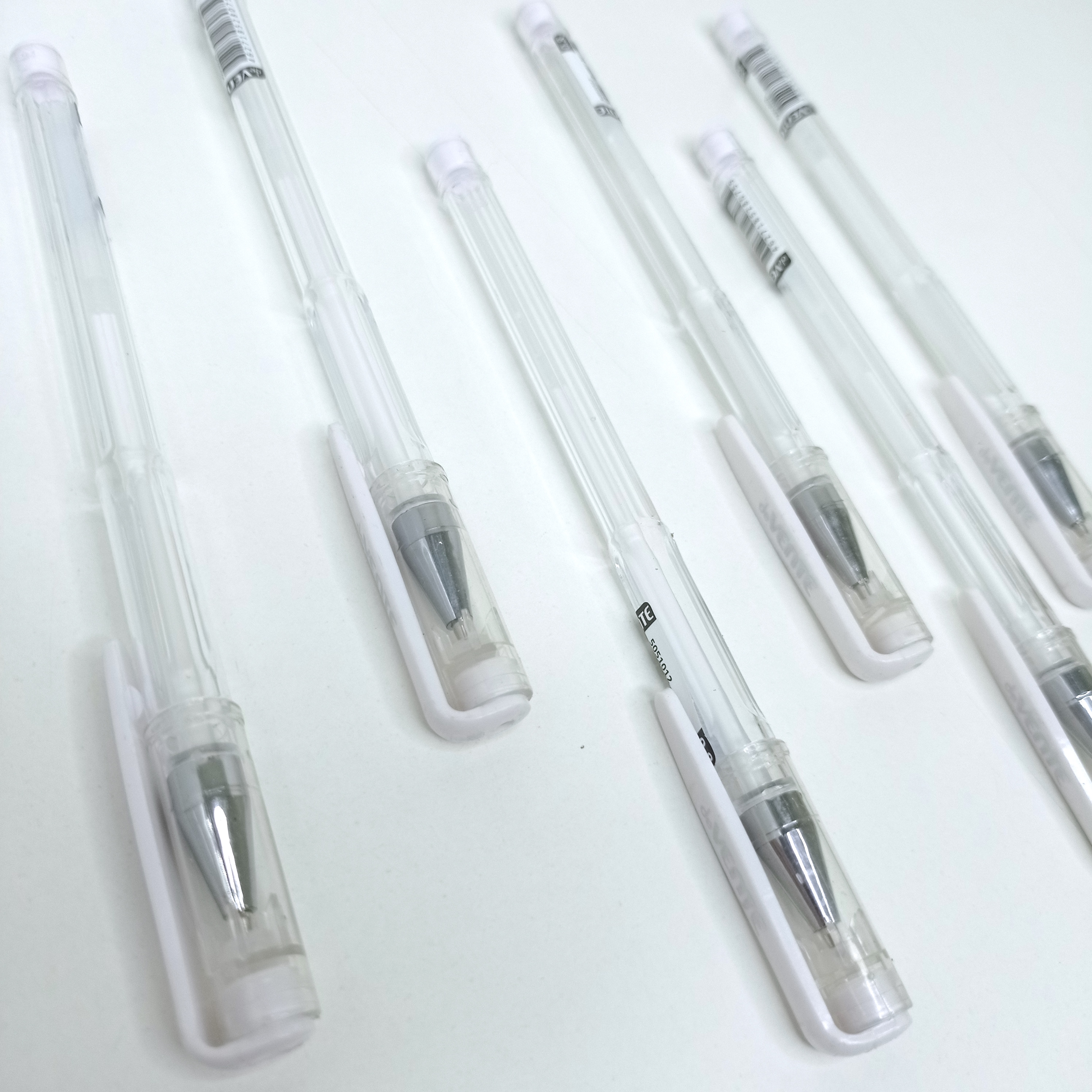 Ручка гелевая белая 0,8мм "Moonligh" с эффектом highlighte