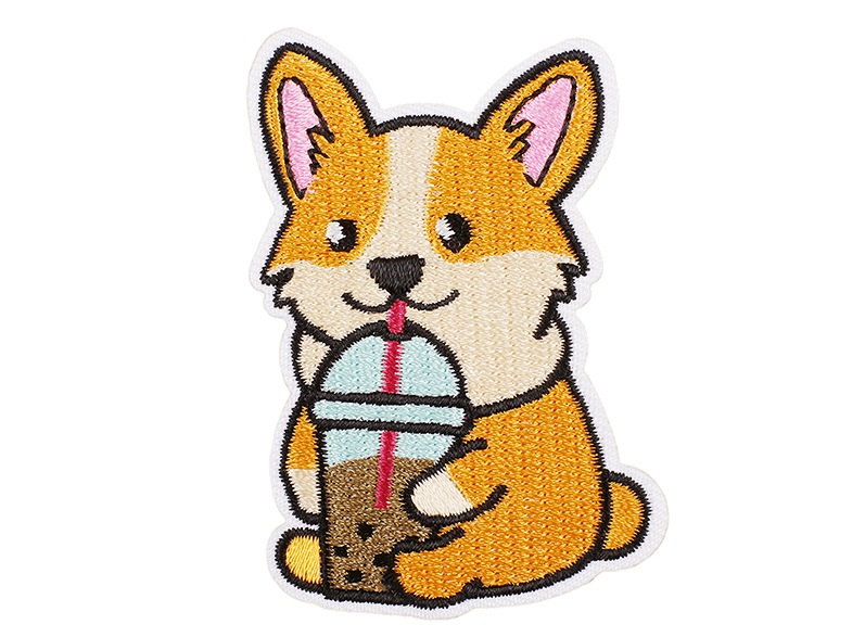Нашивка "Корги с коктейлем"