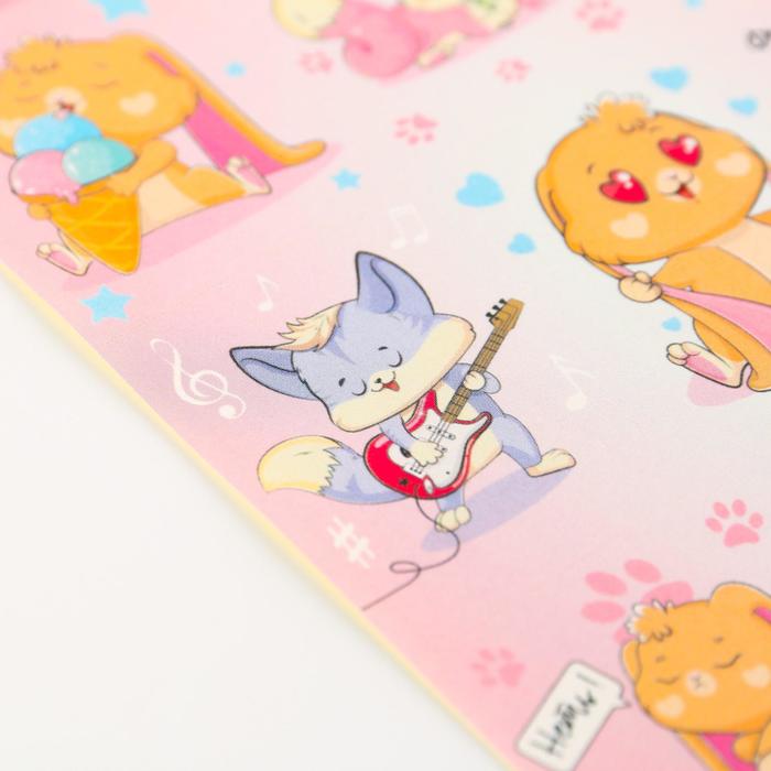 Наклейки бумажные «Милые зверушки», 11 × 15,5 см - фото 2